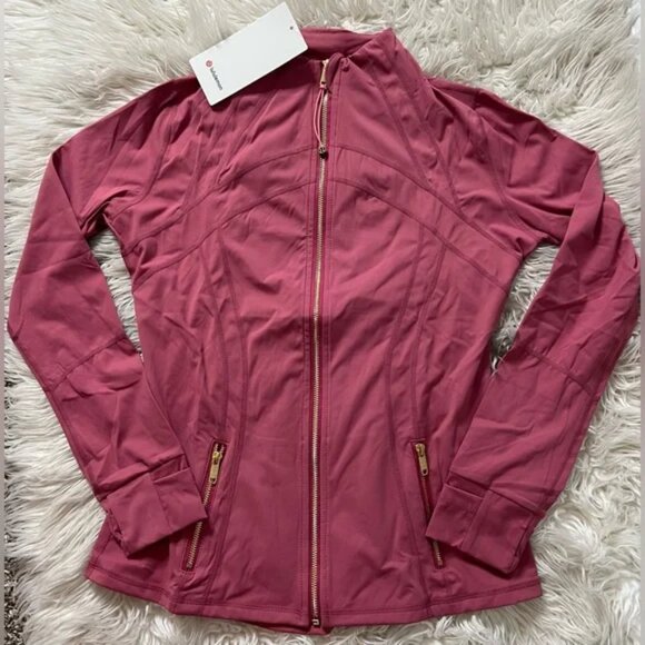 Lululemon Pink Define Jacket Gold Zipper Size 12 - Picture 2 of 5